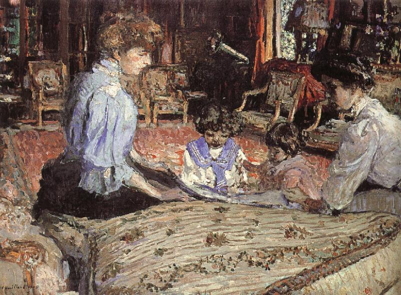 Edouard Vuillard The lady and their children Germany oil painting art